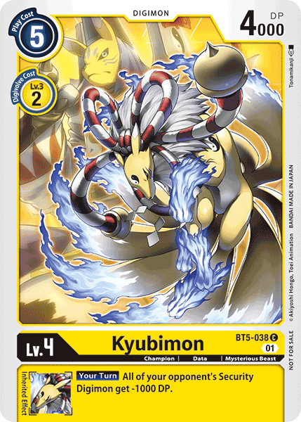 Digimon TCG Card 'BT5-038_P1' 'Kyubimon'