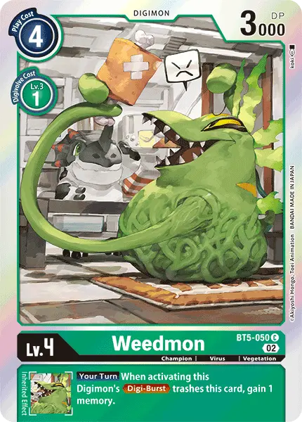 Digimon TCG Card BT5-050_P1 Weedmon