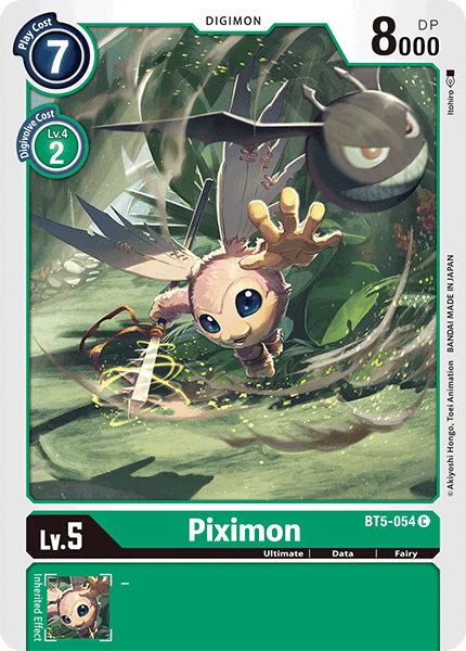 Digimon TCG Card BT5-054 Piximon