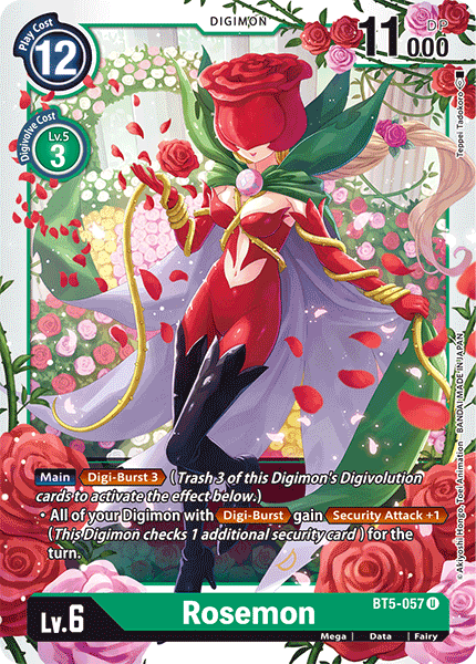 Digimon TCG Card BT5-057 Rosemon