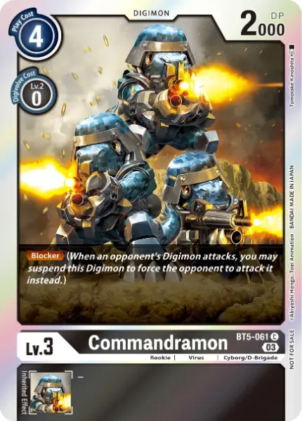 Digimon TCG Card 'BT5-061_P1' 'Commandramon'