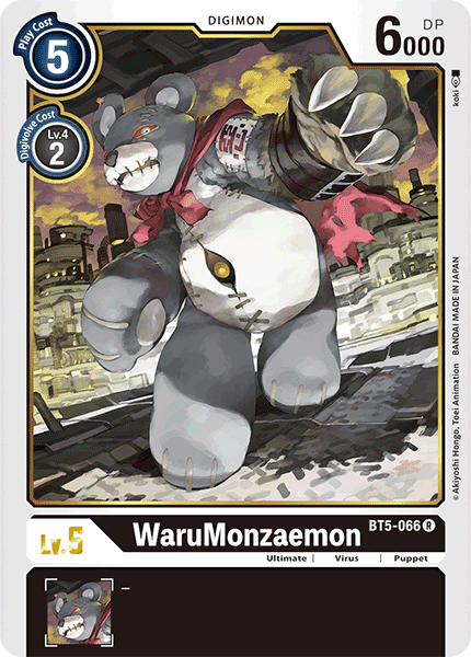 Digimon TCG Card BT5-066 WaruMonzaemon