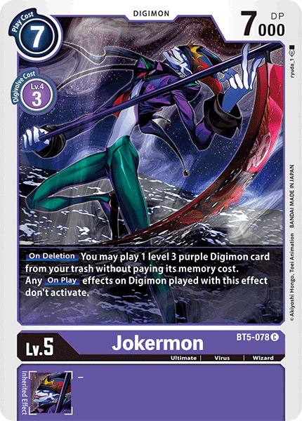 Digimon TCG Card BT5-078 Jokermon