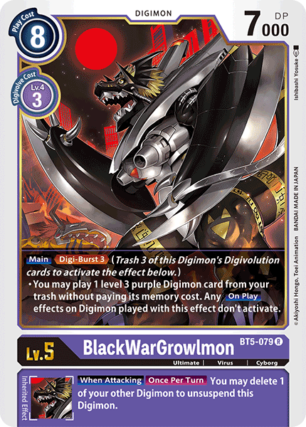 Digimon TCG Card BT5-079 BlackWarGrowlmon