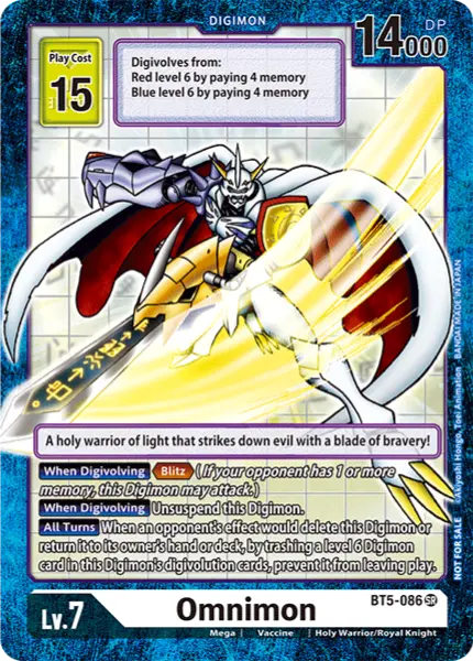 Digimon TCG Card BT5-086_P5 Omnimon