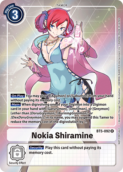 Digimon TCG Card BT5-092_P1 Nokia Shiramine