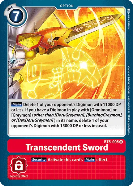 Digimon TCG Card 'BT5-095' 'Transcendent Sword'