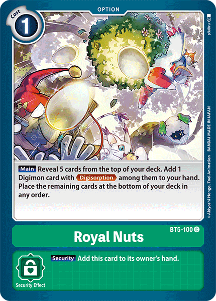 Digimon TCG Card BT5-100 Royal Nuts