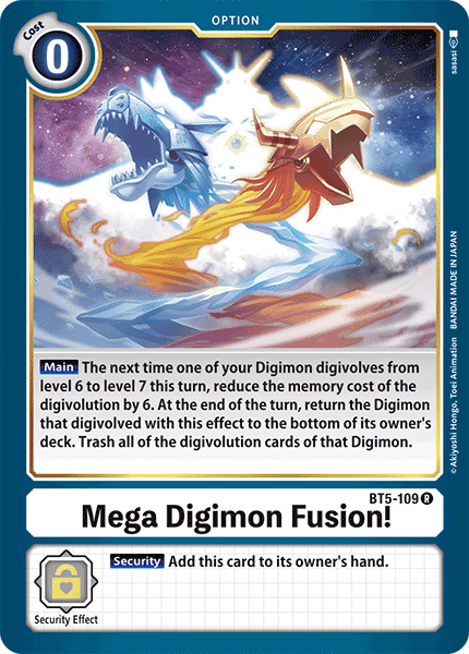 Digimon TCG Card 'BT5-109' 'Mega Digimon Fusion!'