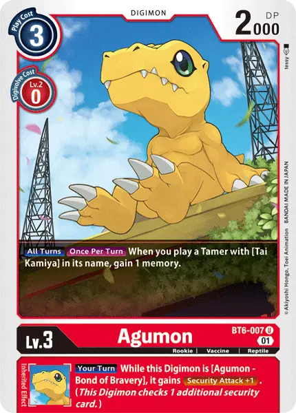 Digimon TCG Card BT6-007 Agumon