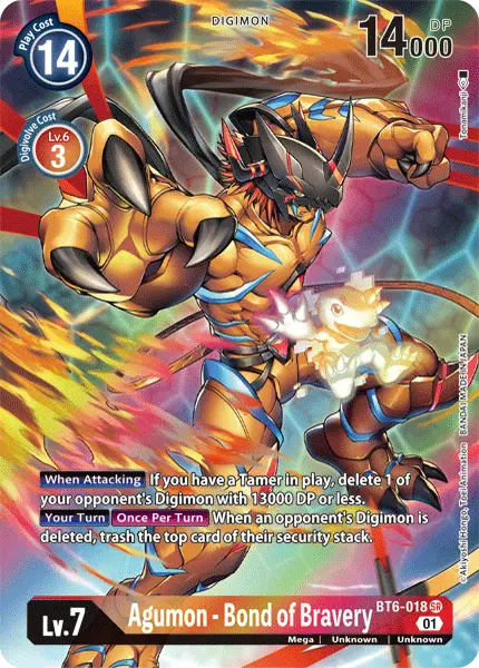 Digimon TCG Card 'BT6-018_P1' 'Agumon - Bond of Bravery'