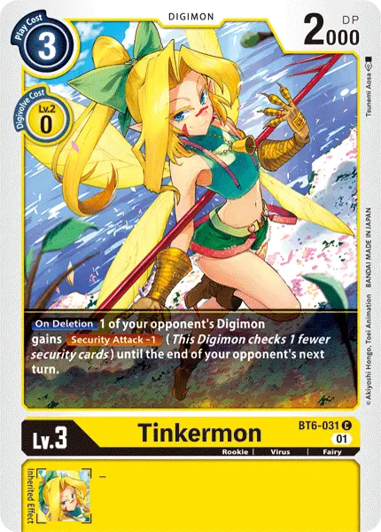 Digimon TCG Card 'BT6-031' 'Tinkermon'