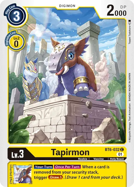 Digimon TCG Card BT6-032 Tapirmon