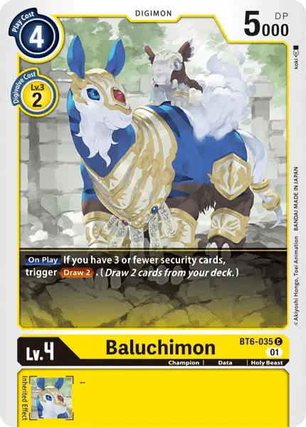 Digimon TCG Card 'BT6-035' 'Baluchimon'