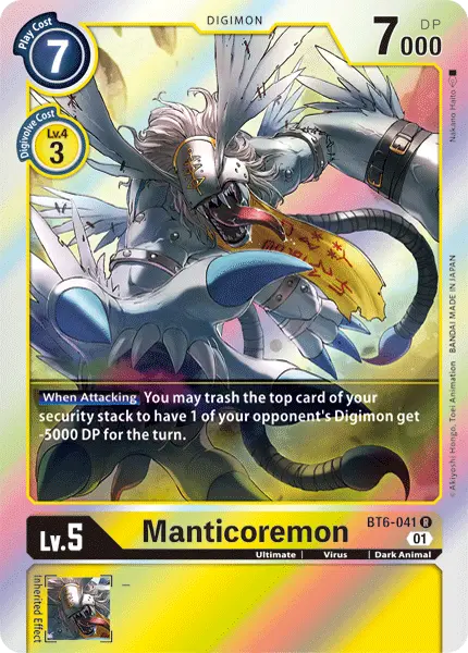 Digimon TCG Card BT6-041 Manticoremon