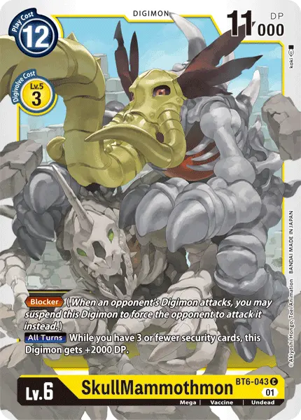 Digimon TCG Card BT6-043 SkullMammothmon