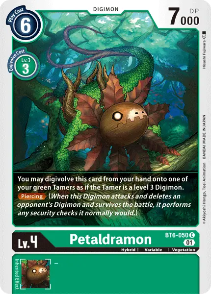 Digimon TCG Card BT6-050 Petaldramon