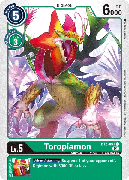 Digimon TCG Card 'BT6-051' 'Toropiamon'