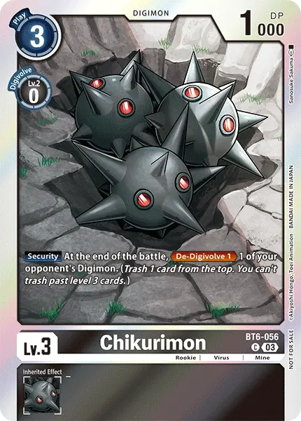 Digimon TCG Card BT6-056_P3 Chikurimon