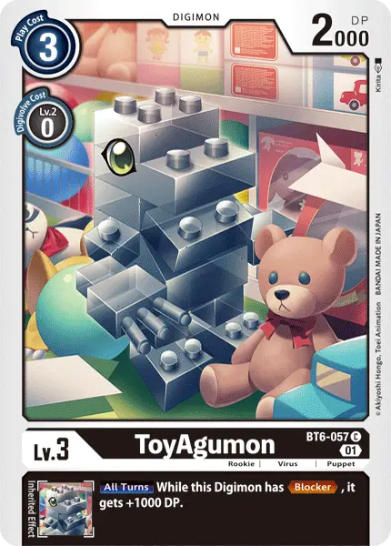 Digimon TCG Card 'BT6-057' 'ToyAgumon'