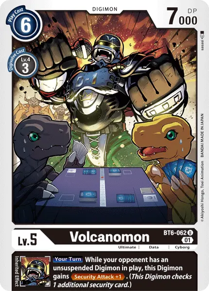 Digimon TCG Card BT6-062 Volcanomon