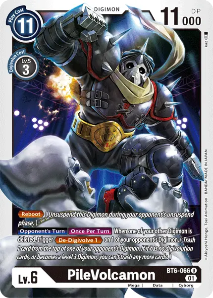 Digimon TCG Card BT6-066 PileVolcamon