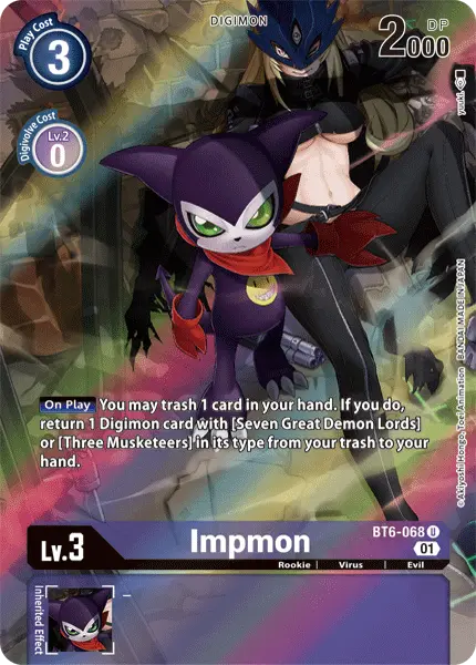 Digimon TCG Card BT6-068_P1 Impmon