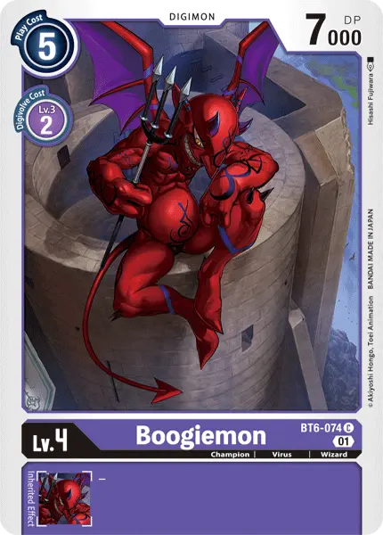 Digimon TCG Card BT6-074 Boogiemon