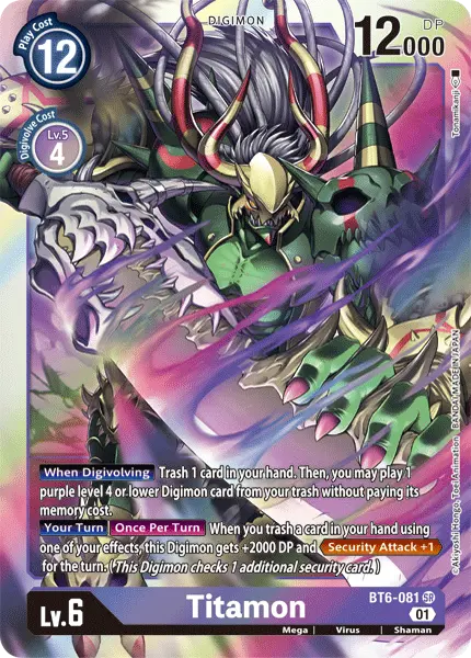 Digimon TCG Card BT6-081 Titamon