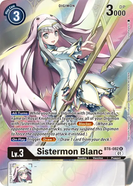 Digimon TCG Card BT6-082_P1 Sistermon Blanc