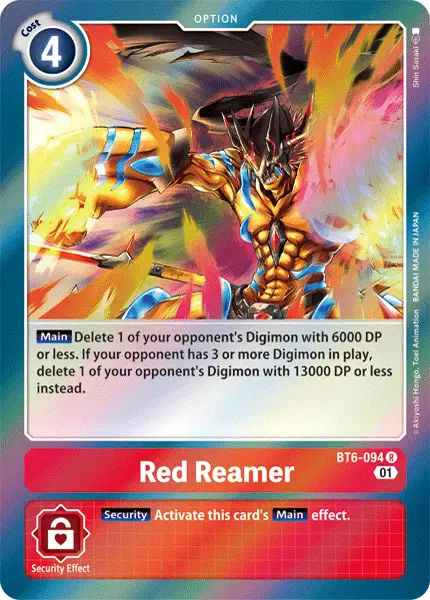 Digimon TCG Card BT6-094 Red Reamer