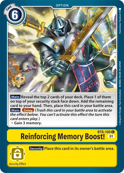 Digimon TCG Card BT6-100 Reinforce Memory Boost!