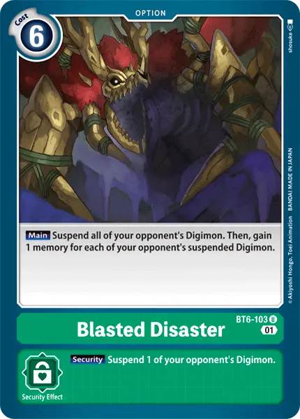 Digimon TCG Card 'BT6-103' 'Blasted Disaster'