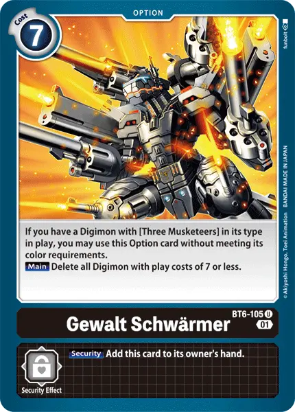 Digimon TCG Card BT6-105 Gewaltschwarmer