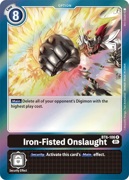 Digimon TCG Card BT6-106 Iron-Fisted Onslaught