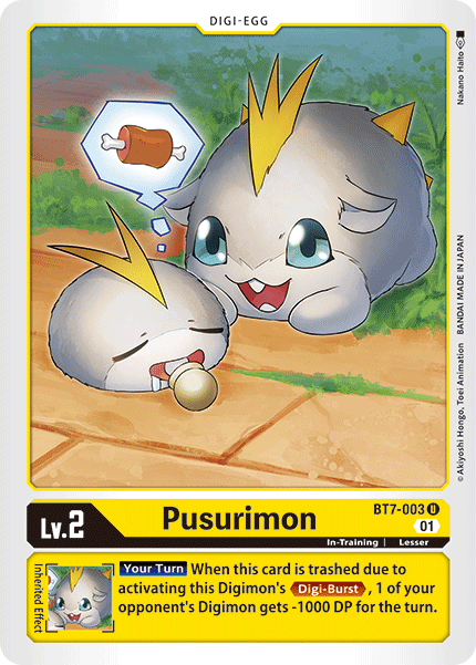 Digimon TCG Card BT7-003 Pusurimon