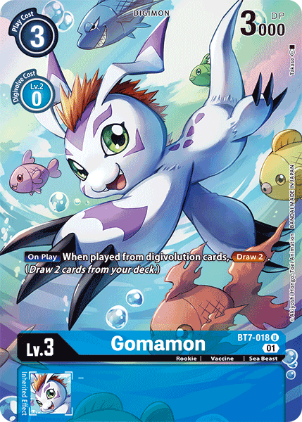 Digimon TCG Card BT7-018_P1 Gomamon