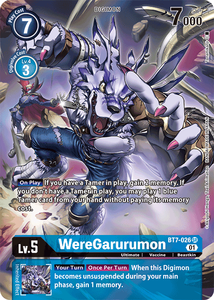 Digimon TCG Card 'BT7-026_P1' 'WereGarurumon'