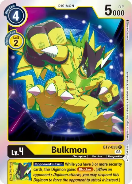 Digimon TCG Card BT7-033_P1 Bulkmon