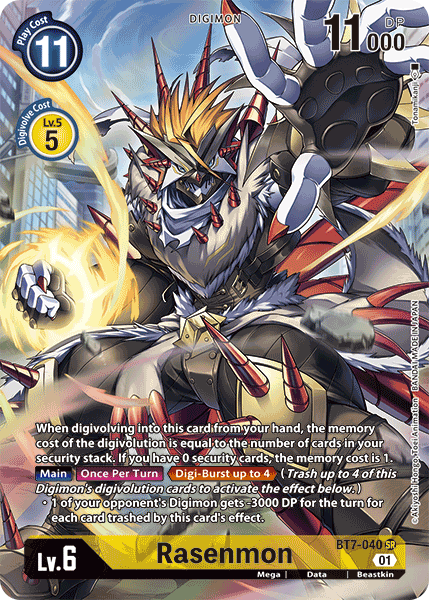 Digimon TCG Card 'BT7-040_P1' 'Rasenmon'