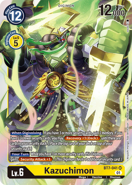 Deck Kazuchimon - 1st with preview of card BT7-041