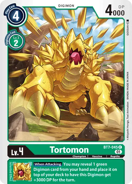 Digimon TCG Card 'BT7-045' 'Tortomon'