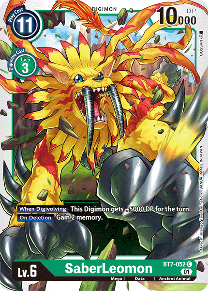 Digimon TCG Card 'BT7-052' 'SaberLeomon'