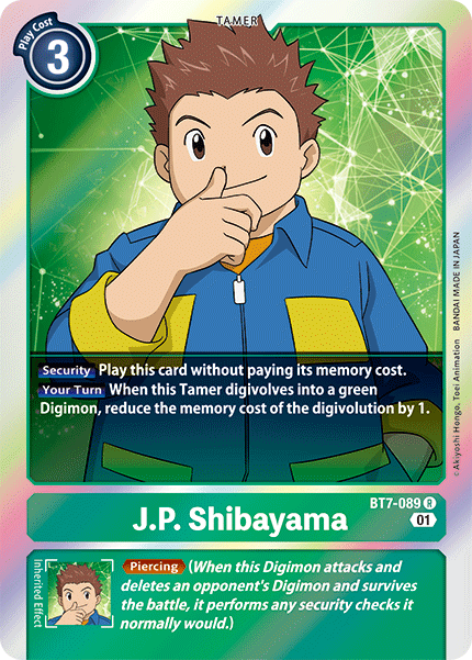 Digimon TCG Card BT7-089 J.P. Shibayama