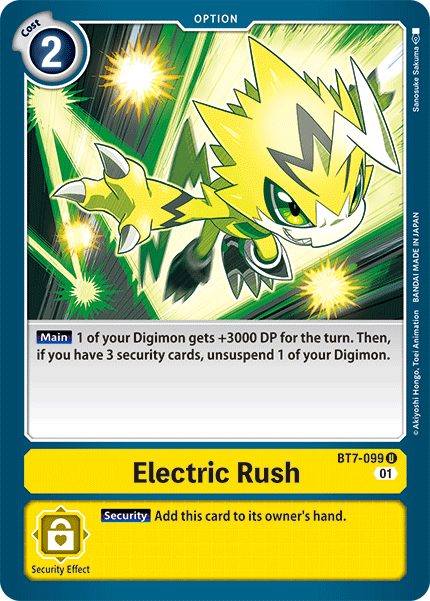 Digimon TCG Card BT7-099 Electric Rush