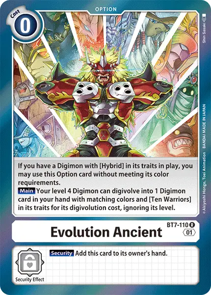 Digimon TCG Card 'BT7-110' 'Evolution Ancient'