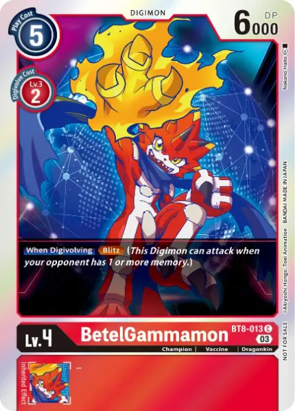 Digimon TCG Card BT8-013_P4 BetelGammamon