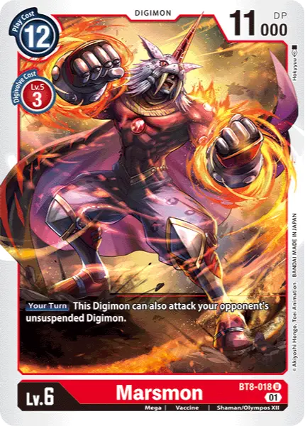 Digimon TCG Card BT8-018 Marsmon