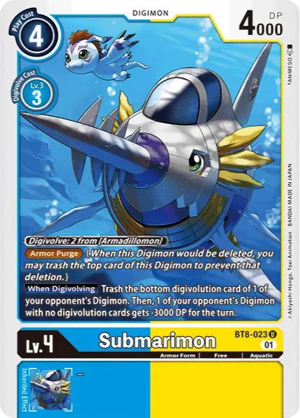 Digimon TCG Card 'BT8-023' 'Submarimon'