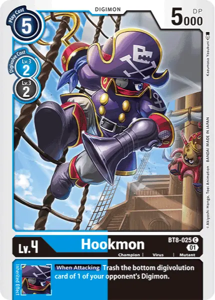 Digimon TCG Card BT8-025 Hookmon